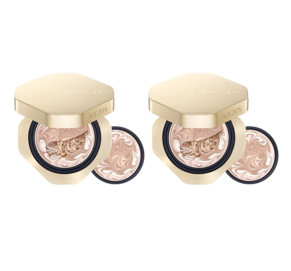 2 x AGE 20's Spotlight Essence Pact Natural Glow #13 #21 #23 Pack (Main+Refill), SPF50+ PA++++ from Korea by AGE 20's
