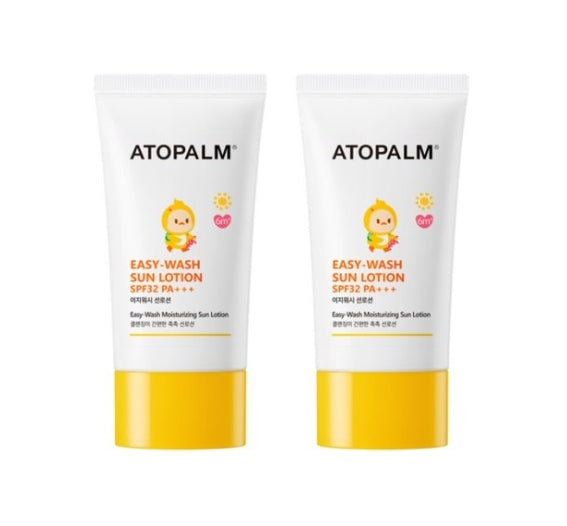 2 x ATOPALM Easy Wash Sun Lotion 60ml, SPF32 PA+++ from Korea by ATOPALM