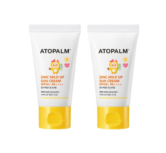 2 x ATOPALM Zinc Mild Up Sun Cream 65g, SPF50+ PA++++ from Korea by ATOPALM