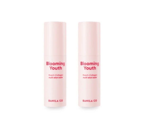 2 x BANILA CO Blooming Youth Peach Collagen Multi Moisture Stick Balm 10.5g from Korea by BANILA CO