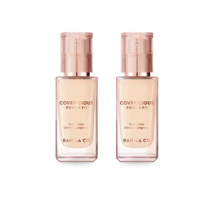 2 x BANILA CO Covericious Power Fit Foundation 30ml, SPF 45 PA++, 6 Colours, from Korea by BANILA CO