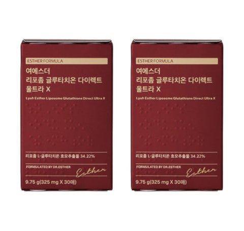 2 x ESTHER FORMULA Liposome Glutathione Direct Ultra X, 325mg x 30 sheets from Korea