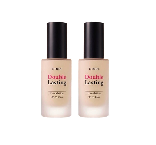 2 x ETUDE Double Lasting Foundation, SPF35 PA++, 12 Colours from Korea by ETUDE