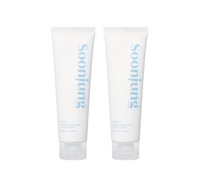 2 x ETUDE Soonjung 10 Free Moist Emulsion 130ml from Korea by ETUDE