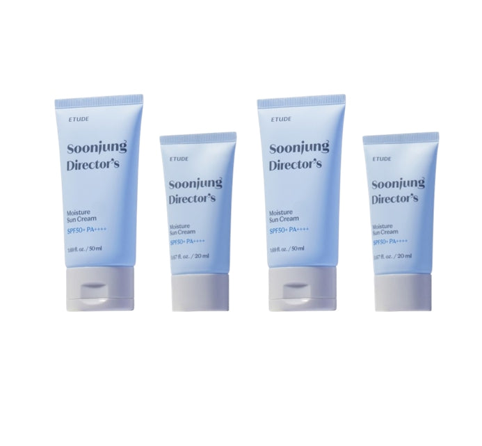 2 x ETUDE Soonjung Director's Moisture Sun Cream SPF50+ PA++++ 50ml + 20ml (2 Items) from Korea by ETUDE