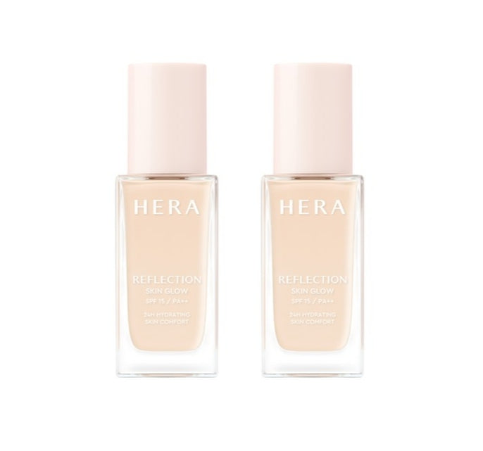 HERA Reflection Skin Glow Cushion Foundation 1 חבילה (15 גרם+15 גרם), 7 צבעים + דוגמה מקוריאה