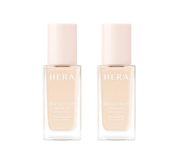 2 x HERA Reflection Skin Glow Foundation 30g, 10 Colours from Korea