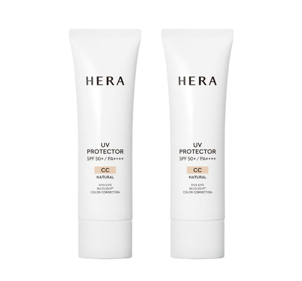 2 x HERA UV Protector CC Natural 50ml SPF 50+ PA++++ + Sample (2 Item) from Korea