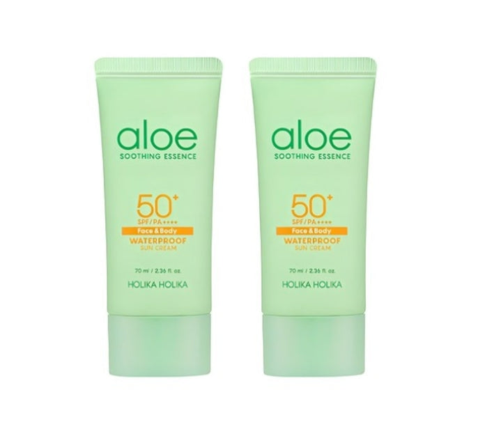 2 x Holika Holika Aloe Waterproof Sun Cream SPF50+ PA++++ 70ml by Holika Holika