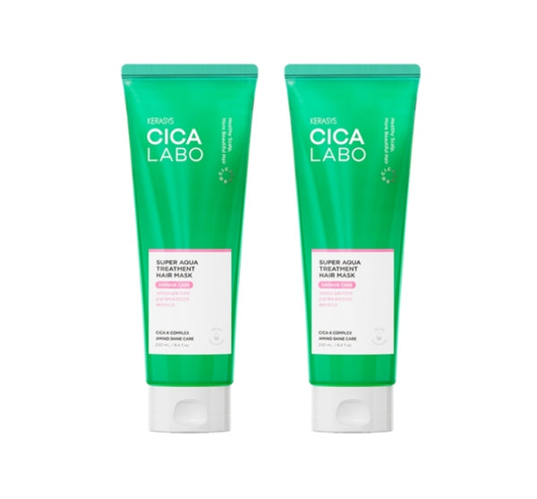 2 x Kerasys CICA LABO Super Aqua Treatment Hair Mask 250ml from Korea by Kerasys