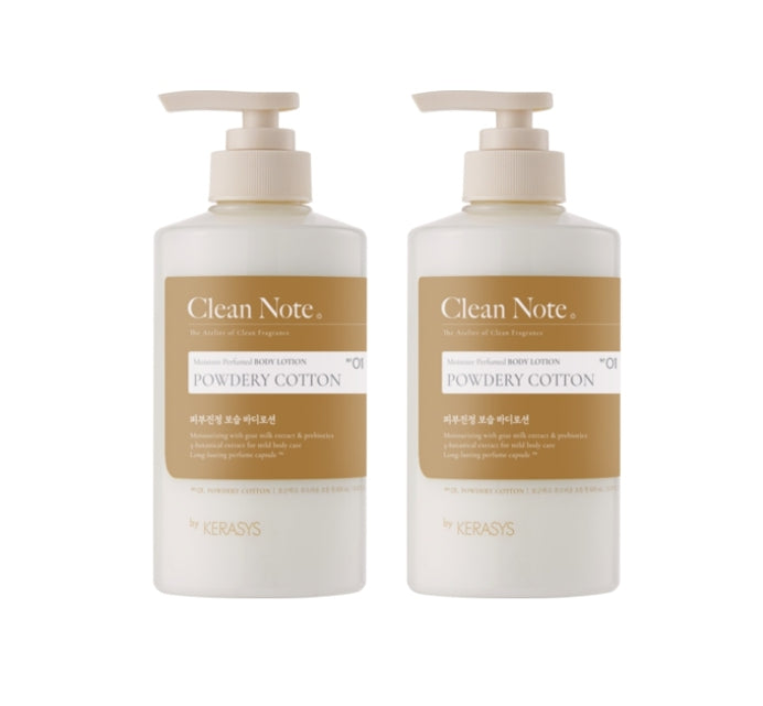 2 x Kerasys Clean Note Powdery Cotton Body Lotion 500ml from Korea by Kerasys