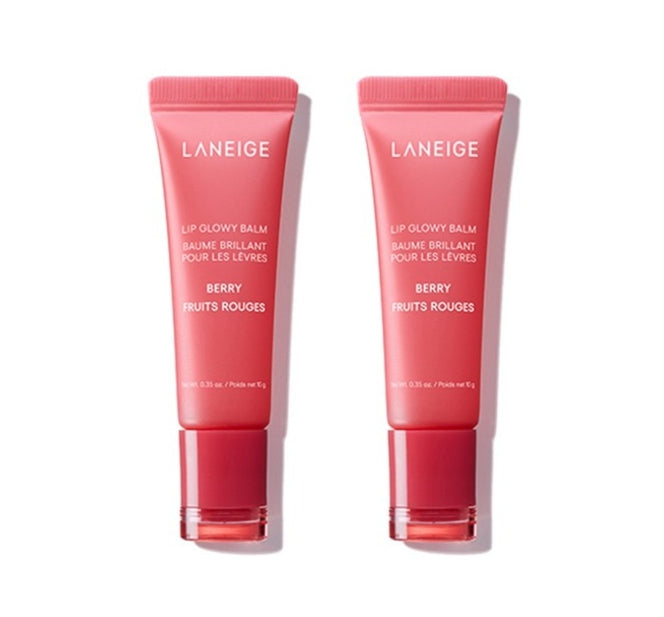 2 x LANEIGE Lip Glowy Balm Berry 10g from Korea + LANEIGE Samples(2 Items) by LANEIGE