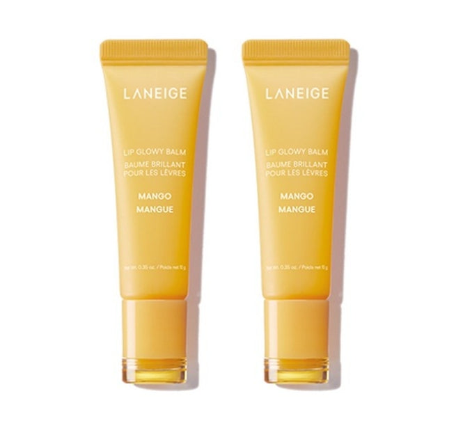 2 x LANEIGE Lip Glowy Balm Mango 10g from Korea + LANEIGE Samples(2 Items) by LANEIGE