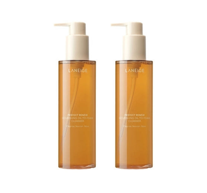 2 x LANEIGE Perfect Renew Nourishing Oil-to-Foam Cleanser 200ml from Korea + Sample(1 Item) by LANEIGE