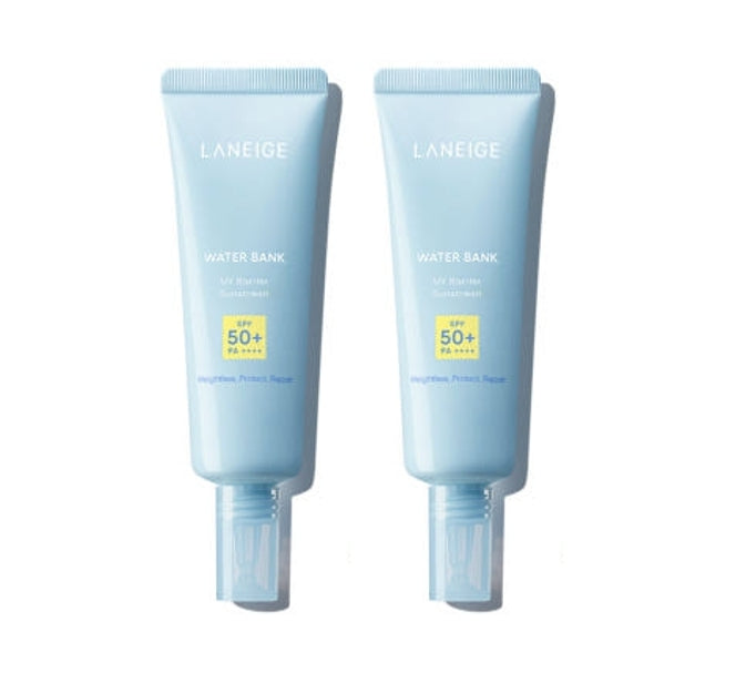2 x LANEIGE Water Bank UV Barrier Sun Cream 50ml from Korea + LANEIGE Samples(2 Items) by LANEIGE