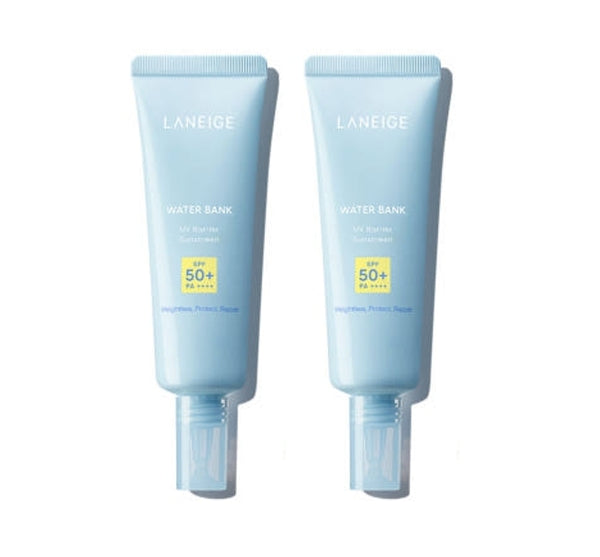2 x LANEIGE Water Bank UV Barrier Sun Cream 50ml from Korea + LANEIGE Samples(2 Items) by LANEIGE