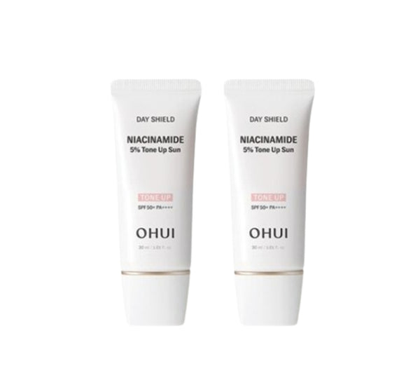 2 x OHUI Day Shield Niacinamide 5% Tone-Up Sun SPF50+ PA++++ 30ml from Korea by O HUI