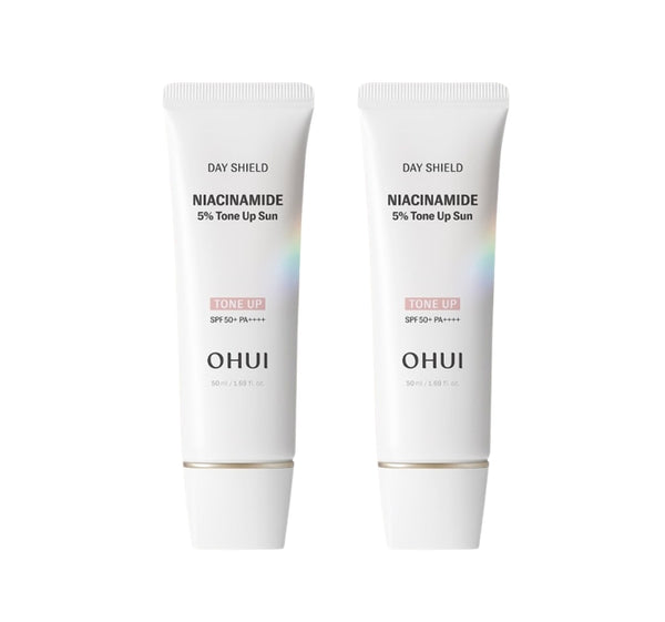 2 x OHUI Day Shield Niacinamide 5% Tone-Up Sun SPF50+ PA++++ 50ml from Korea by O HUI