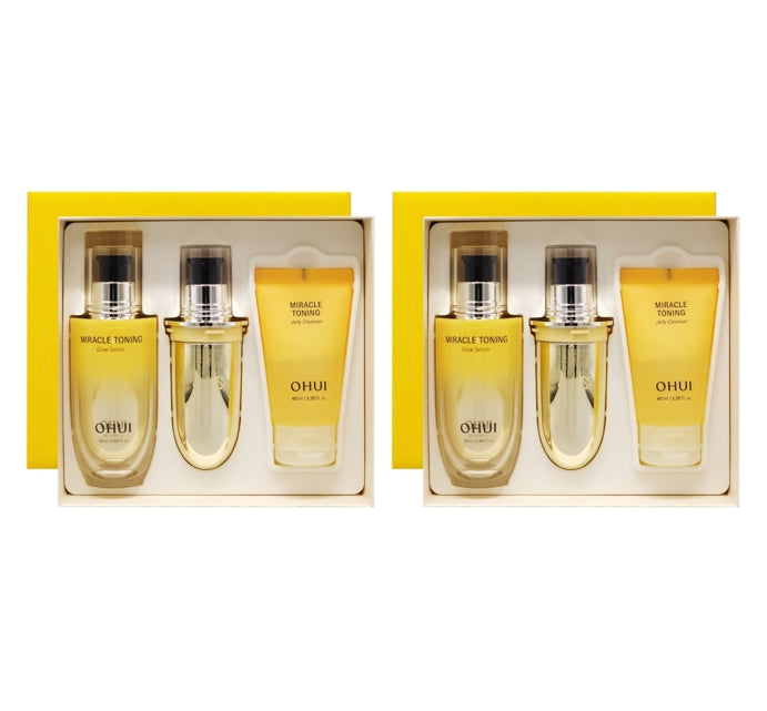 2 x OHUI Miracle Toning Glow Serum Aug. 2026 Set (3 Items) from Korea