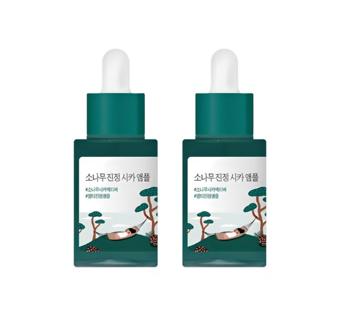 2 x ROUND LAB Pine Tree Cica Soothing Ampoule 30ml by ROUND LAB