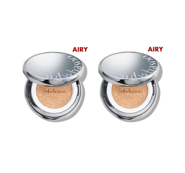 2 x Sulwhasoo Perfecting Cushion AIRY 15g Main Cushion 6 Colours + Samples(6 Items) from Korea by Sulwhasoo