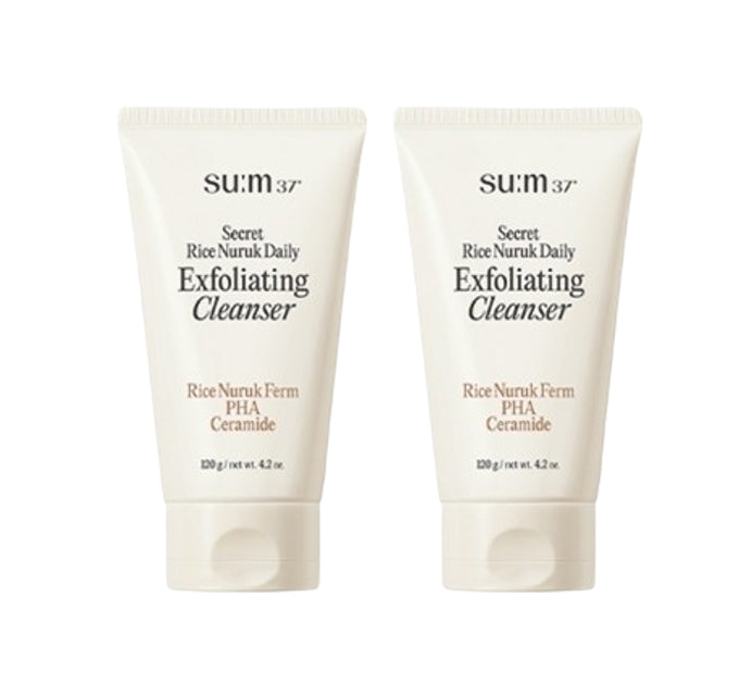 2 x Su:m37 Secret Rice Nuruk Daily Exfoliating Cleanser 120g from Korea by Su:m37