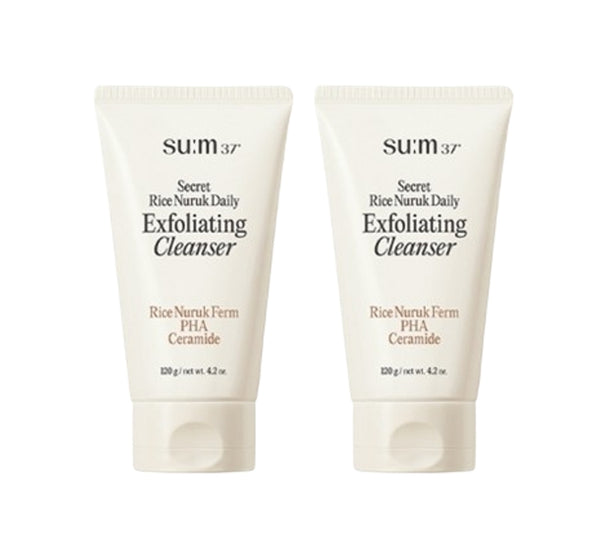 2 x Su:m37 Secret Rice Nuruk Daily Exfoliating Cleanser 120g from Korea by Su:m37