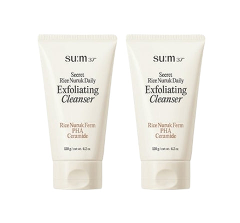 2 x Su:m37 Secret Rice Nuruk Daily Exfoliating Cleanser 120g from Korea by Su:m37