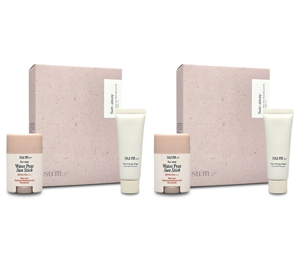 2 x Su:m37 Sun-away Water Pear Sun Stick May 2026 Set from Korea