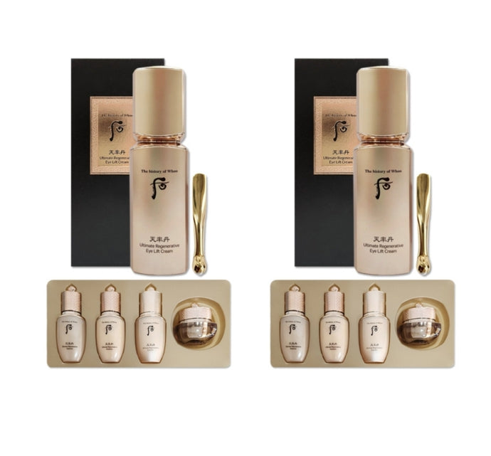 2 x The History of Whoo Cheonyuldan Hwayul Ultimate Regenerating Eye Lift Cream July 2025 Set (5 Items) from Korea by The History of Whoo