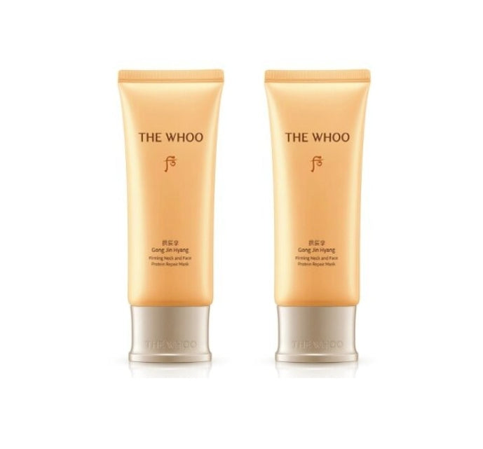 2 x The History of Whoo Gongjinhyang Neck & Face Protein Repair Mask 100ml April 2025 from Korea by The History of Whoo