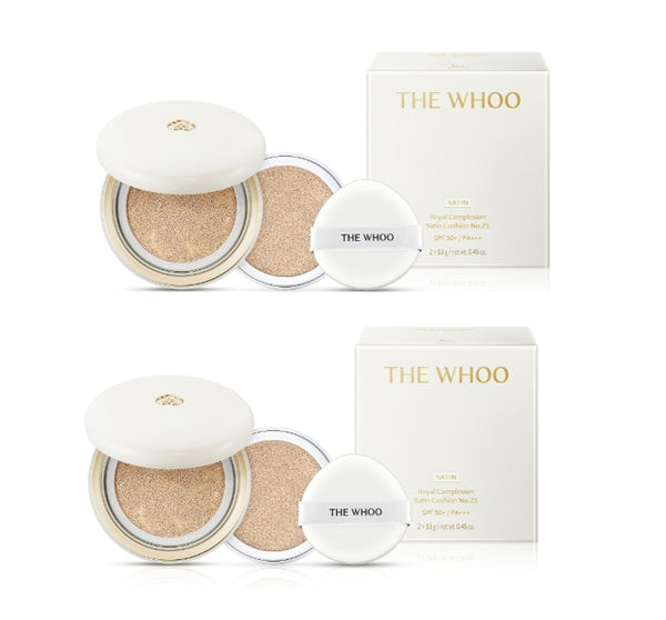 2 x The History of Whoo Royal Complexion Satin Cushion Foundation Set (Main+Refill) K-Beauty from Korea