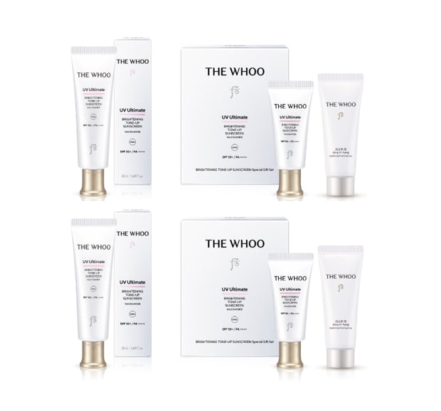 2 x The History of Whoo UV Ultimate Brightening Tone-Up Sunscreen Aug. 2026 Set(3 Items) from Korea