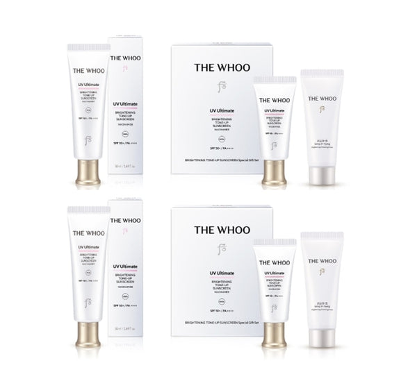 2 x The History of Whoo UV Ultimate Brightening Tone-Up Sunscreen Sep. 2025 Set(3 Items) from Korea