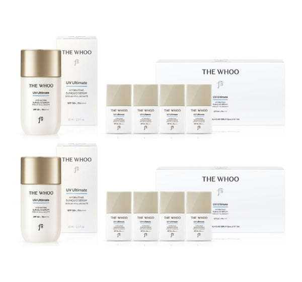 2 x The History of Whoo UV Ultimate Hydrating Sunquid Serum Sep. 2025 Set (5 Items) from Korea
