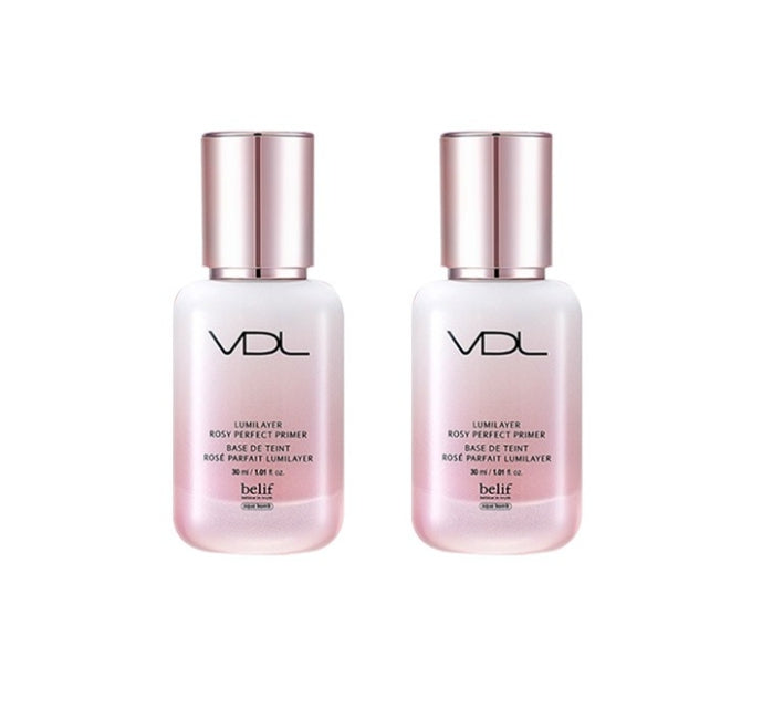 2 x VDL Lumilayer Rosy Perfect Primer 30ml, SPF50+ / PA+++ from Korea by VDL