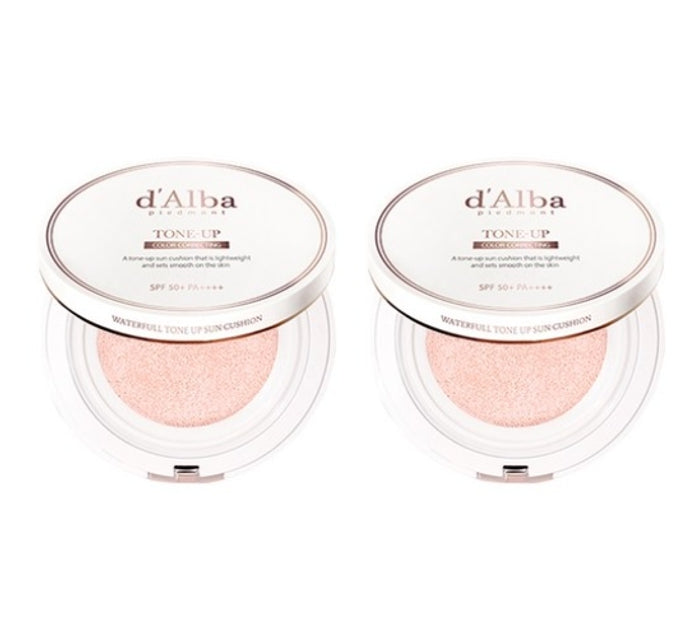 2 x d'Alba Waterfull Tone-Up Sun Cushion SPF50+ PA++++ 15g by d'Alba