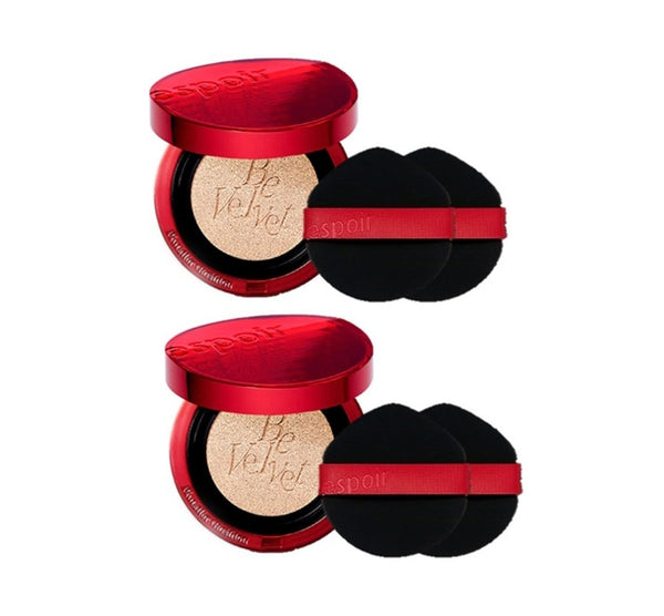 2 x espoir Pro Tailor Be Velvet Cover Cushion Main 13g with Puff, 5 Colours from Korea by espoir