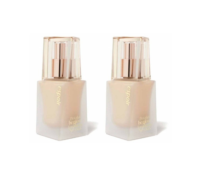 2 x espoir Protailer Be Glow Foundation New Glass SPF27 PA++ 5 Colours 30g from Korea by espoir