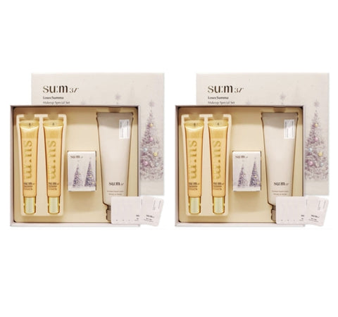 2 x Su:m37 LosecSumma Velvet Cover Foundation Holiday Limited Edition #1 Nov. 2025 Set(4 Items) from Korea