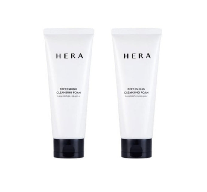 2 x HERA Refreshing Cleansing Foam 160g from Korea (Melasolv Program Deep Cleansing Foam) + Samples(2 Items) by HERA