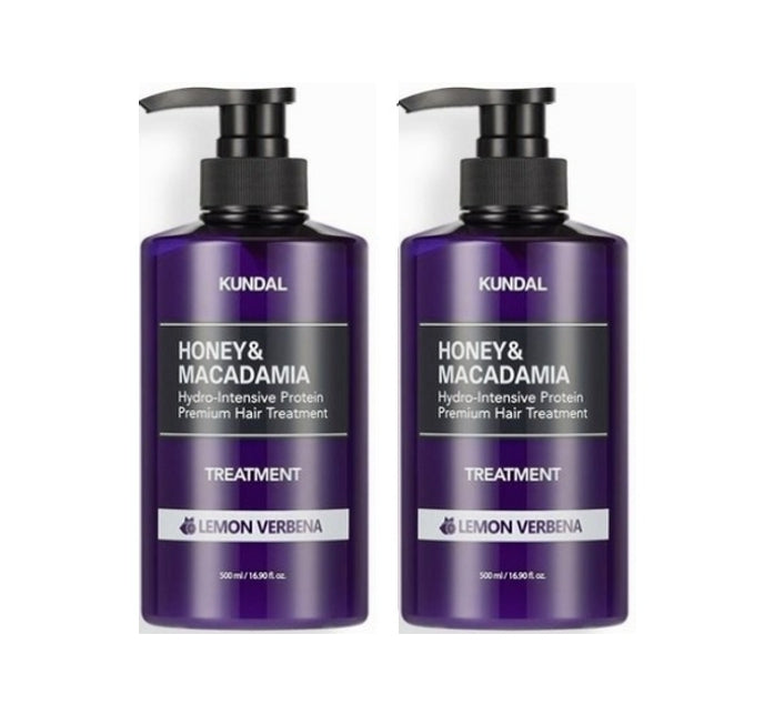 2 x KUNDAL Honey & Macadamia Hair Treatment Lemon Verbena 500ml by KUNDAL