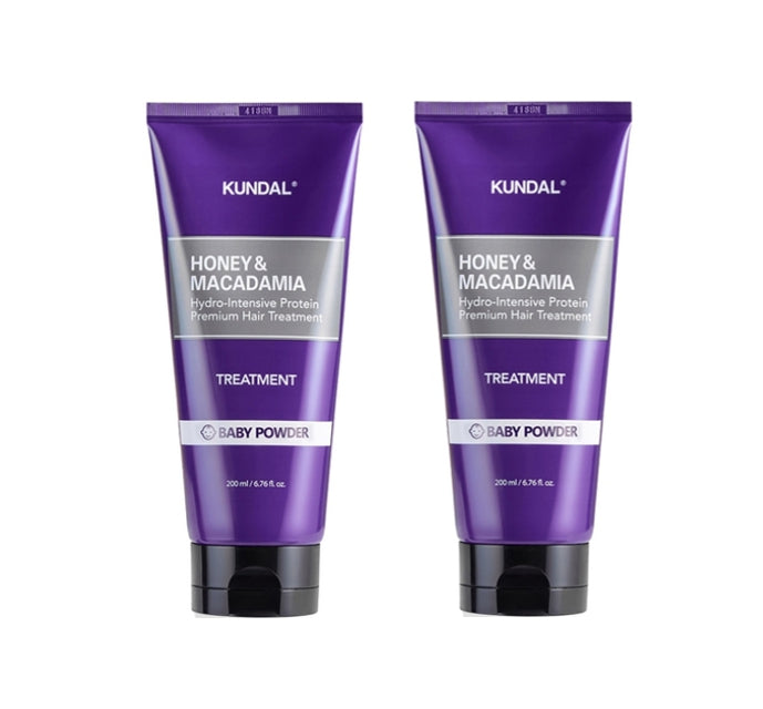 2 x KUNDAL Honey & Macadamia Treatment Baby Powder 200ml by KUNDAL
