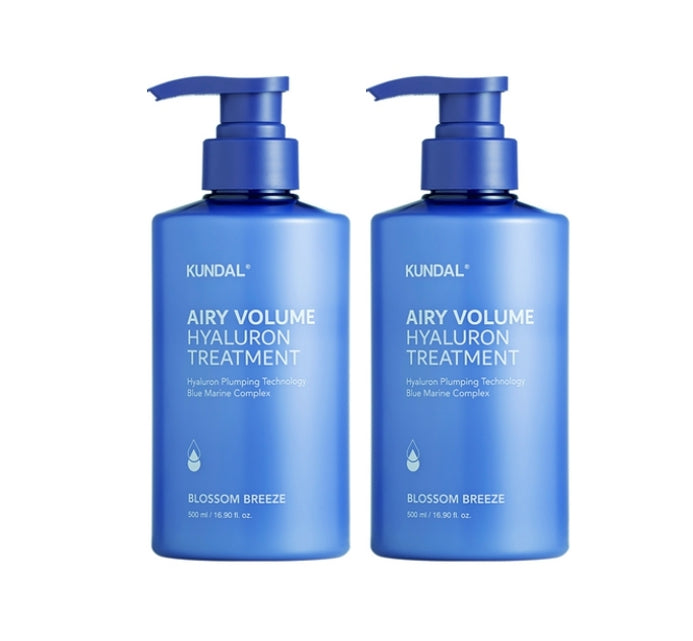 2 x KUNDAL Hyaluron Airy Volume Treatment Blossom Breeze 500ml by KUNDAL