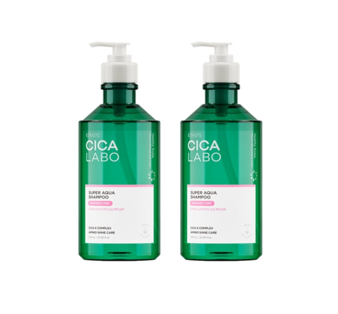 2 x Kerasys CICA LABO Super Aqua Shampoo 750ml from Korea by Kerasys