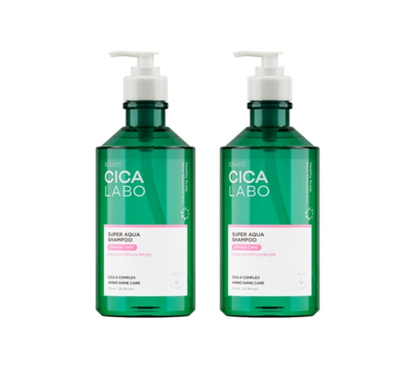 2 x Kerasys CICA LABO Super Aqua Shampoo 750ml from Korea by Kerasys