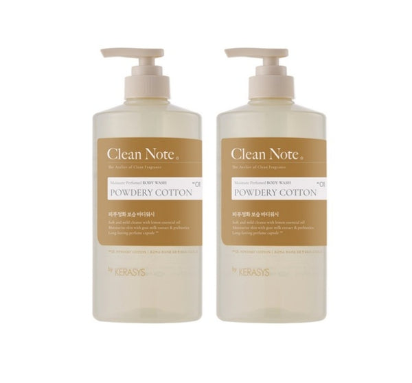 2 x Kerasys Clean Note Powdery Cotton Body Wash 800ml from Korea by Kerasys