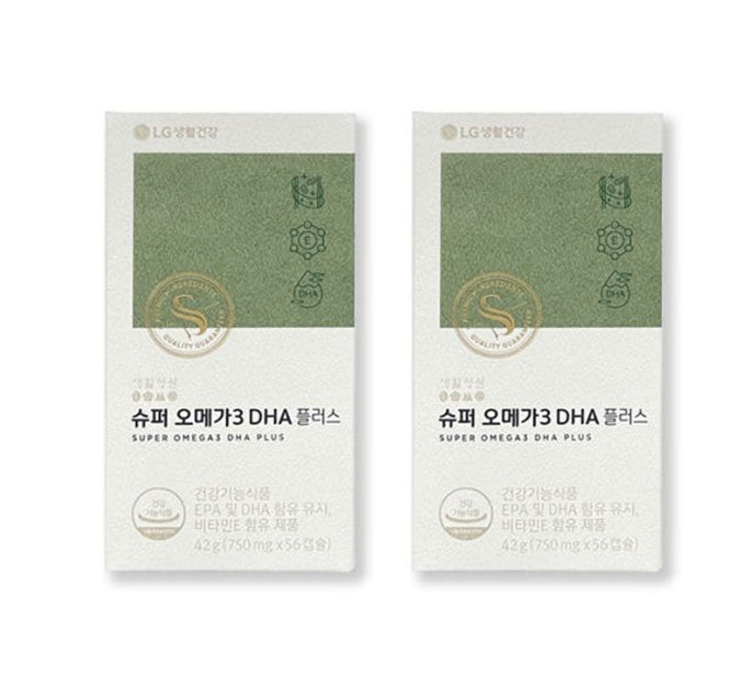 2 x LG H&H Vital Garden Super Omega3 DHA Plus (56ea) from Korea by LG H&H Vital Garden
