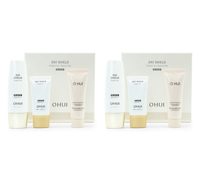 2 x O HUI Day Shield Perfect Sun Black July 2025 Set (3 Items) from Korea by O HUI