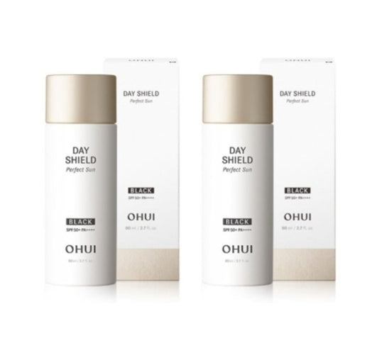 2 x O HUI Day Shield Perfect Sun Black SPF50+, PA++++ 80ml Jan. 2026 from Korea